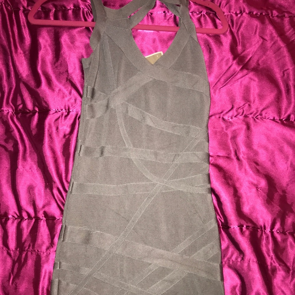 Grey Bandage Bodycon (herve leger look alike)